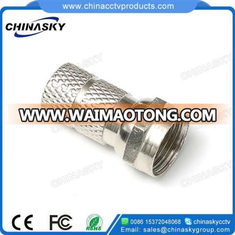 Twist-on CCTV Male Coaxial Cable F Connector (CT5076)