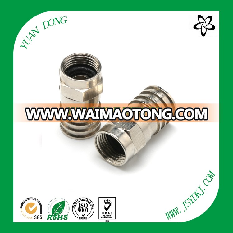 Water-Proof RG6 Cable Compression Connector RF Connector Manufacturer