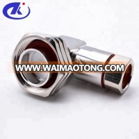 DIN Male Right Angle Connector For 1/2"Superflexible Cable in high frequency