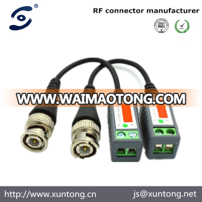 passive security CCTV UTP twisted pair BNC male connector video balun