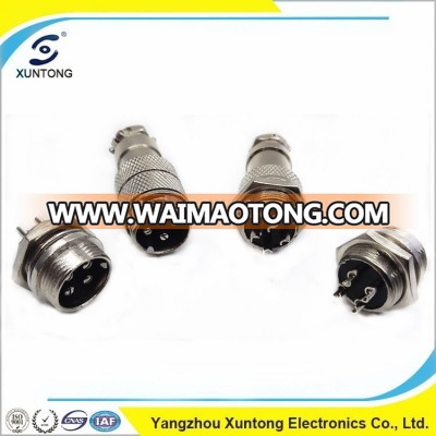 Aviation system parts metal male M12 5 pin connector