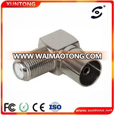 Antenna 75 ohm PAL Connector right angle F female to IEC male adaptor