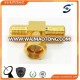 T type F male adaptor to female right angle