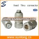 QR540 QR500 CATV Connector Aluminium Type Feed Thru connector