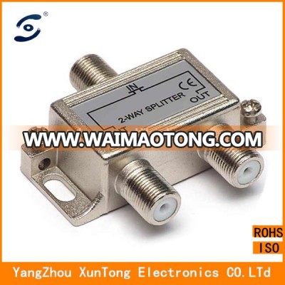 Professional Low Insertion Loss 75 Ohm 2 Way RF Splitter For CATV