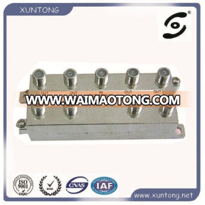 f connector cable tv splitter in door