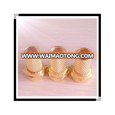 bnc crimp rf rg6 compression connector with gold plating