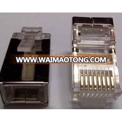 China Manufacturing High Quality Cat7 Plug Best Rj45 Connectors Gold Plating With Metal Shell