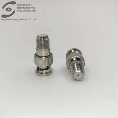 F type female to BNC male Plug 75 ohm straight connector CCTV Camera adapter (Alloy)